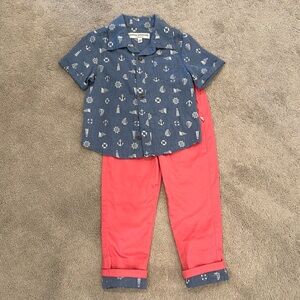 Little Brother- 4t- Boys 2 piece outfit.